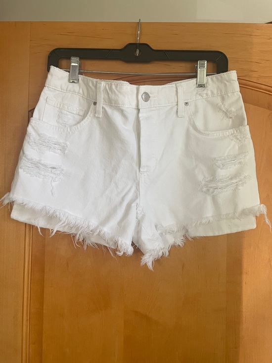 Joe's Jeans Pants - Joe’s Jeans White Distressed High-Rise Denim Shorts Size 29 Button Fly